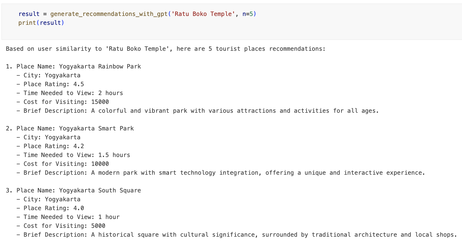 Recommendation GenAI